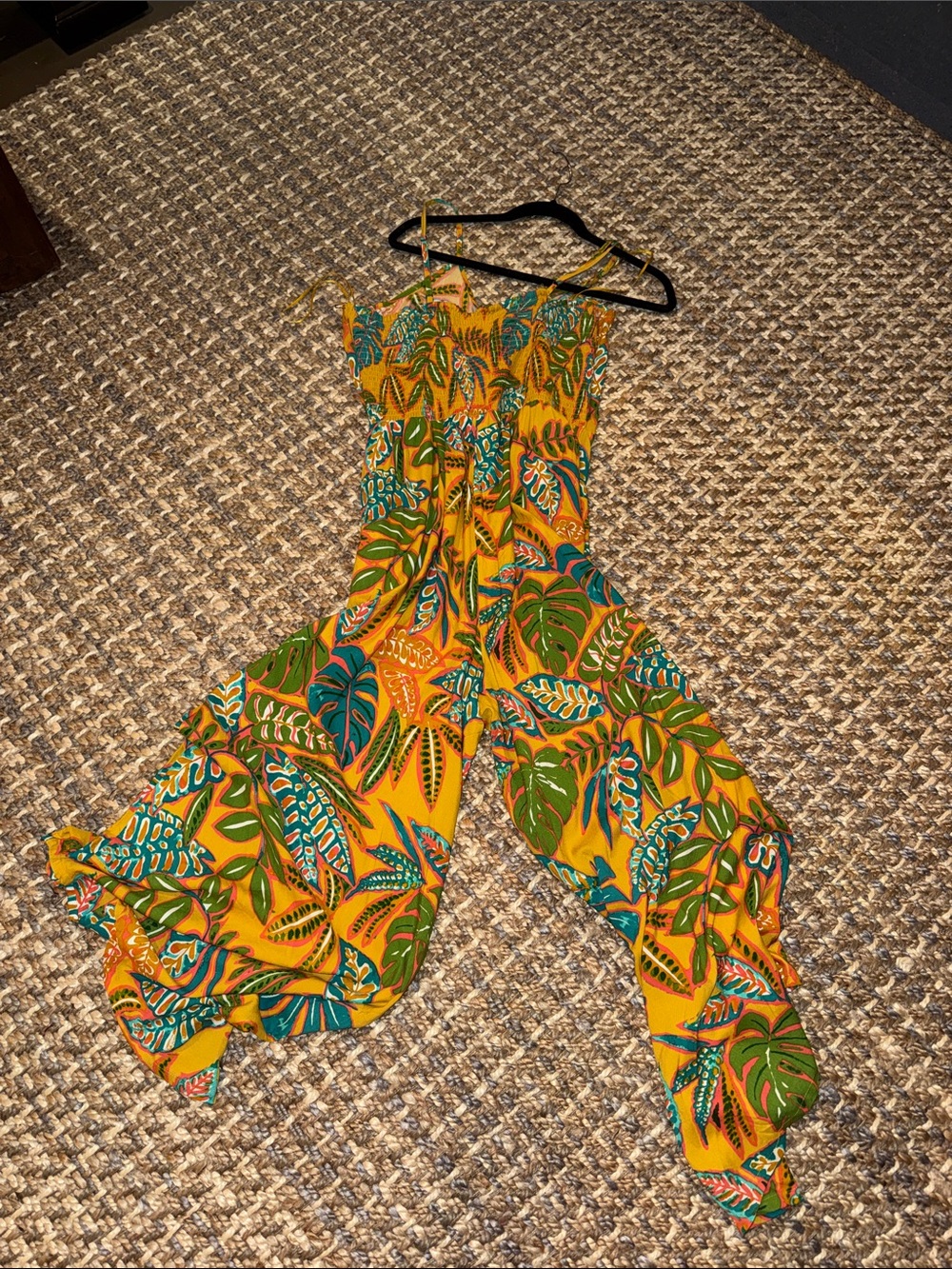 Japna Mustard & Teal Tropical Print Sundress - Picture 7 of 8